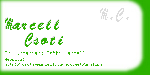 marcell csoti business card