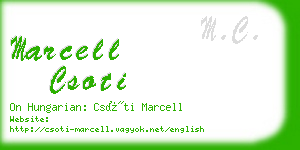 marcell csoti business card